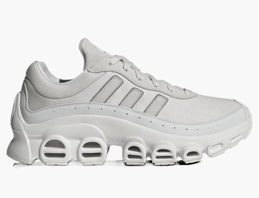 NEW ADIDAS kids' adifom megaride sneakers in crystal white/silver metallic/core